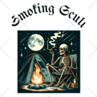 Whatever Storeのcamping smoking skull くるぶしソックス