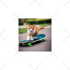 wonder_ANIMALPARKのスケートボードに颯爽と乗る猫 Ankle Socks