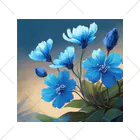Happy Shopの青い花 くるぶしソックス