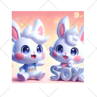 Bunny RingのSOXLくん and SOXちゃん Ankle Socks