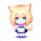 KAZAHANAの8-BITnekomimiMaid くるぶしソックス