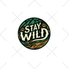 面白デザインショップ ファニーズーストアの**Stay Wild** - 野生を保て    -  くるぶしソックス