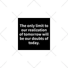 R.O.Dの"The only limit to our realization of tomorrow will be our doubts of today." - Franklin D.  Ankle Socks