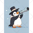 ganeshaのおもちゃの望遠鏡でかわいいペンギンに会おう くるぶしソックス