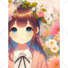 ピクセルパレットの可愛い女の子とお花10 くるぶしソックス