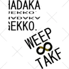 HADAKAGEKKO(WEEP＆TAKE)のビッグWEEP＆TAKEロゴ 2 Ankle Socks