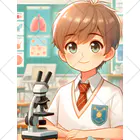 可愛い男の子イラスト販売所　By,keicyanの男の子　中学1年生　科学部 Ankle Socks