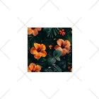 オンラインショップイエローリーフのオレンジ色のハイビスカスの花 くるぶしソックス