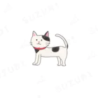 gattyoデザインのくすっと笑える雑貨たちの「くろぶちにゃん – おすまし猫の横顔」 Ankle Socks