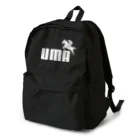 牛川 暗のグッズショップのUMA（白） Backpack