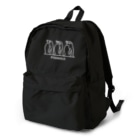 ぺんぎんもよう©️きゅうのロゴ風ピゴセリス(白線) Backpack