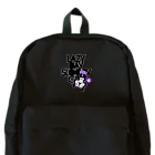 loveclonesのLAZY DAY SLOOPY GIRL 0574 ブラックフーディー女子 エロポップ ロゴ Backpack