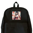 ワンダーワールド・ワンストップの浴衣を着た黑髪ロングヘアの綺麗な女性 Backpack