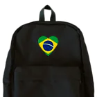 national flag storeのブラジル国旗(ハート型) Backpack