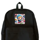 m222web-shopのスノーボードとキャラクターたちのイラストグッズ Backpack