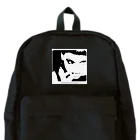 ファンシーTシャツ屋のクールでかっこいい女性の顔のシルエット Backpack