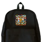 alphabet stained glassのstained glass K Backpack