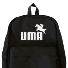 牛川 暗のグッズショップのUMA（白） Backpack