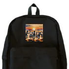 nigihayahiの夕焼けを走るシマウマ Backpack