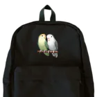 まめるりはことりのコザクラインコ　モーブとオリーブ【まめるりはことり】 Backpack