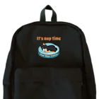 Teal Blue Coffeeのお昼寝の時間　-puppy teal- Backpack