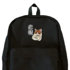 保護猫支援ショップ・パール女将のお宿の悲報　ホワイトライン Backpack