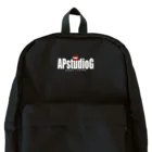 エーピースタジオG_SUZURI店の○エーピースタジオG（白字）２０２２初デザイン Backpack