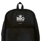 福島バーベキュー協会SHOPの福島BBQ協会Circleロゴ白文字 Backpack