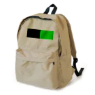 手描きのエトセトラの黒×緑 ２色バイカラー Backpack