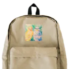 harupink🌸ペット似顔絵illustのtwinセキセイインコ Backpack