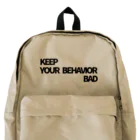 87(🐯)のKEEP YOUR BEHAVIOR BADシリーズ Backpack