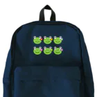 🐸かえるさんと仲間たち🐸のカラフルなお花のかえるさん Backpack