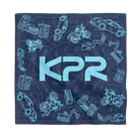 マチガレ(TRC,KPR,タックンモータースグッズショップ)のKPR 全部盛りバンダナ(ブルー) Bandana