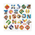 tawtawのAlphabet Animals - square Bandana