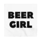 BEERのビールガール_黒字(白背景) Bandana