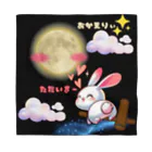 大江戸花火祭りの個性的‼空飛ぶ杵と月ウサギ〜ブラック Bandana