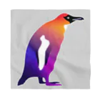 mirinconixの紫からオレンジのグラデーションのペンギン バンダナ