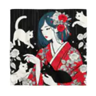 cocoa8877のネコ三昧（黒い空間・浮世絵風） Bandana