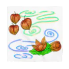 Lily bird（リリーバード）のホオズキ 水紋背景（和柄） バンダナ