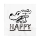 nidan-illustrationのhappy dog (black ink) Bandana