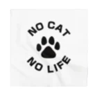 アトリエかののNO CAT NO LIFE 肉球 黒 バックプリント Bandana