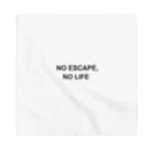 謎はないけど謎解き好きのお店のNO ESCAPE, NO LIFE（黒文字シンプル小） Bandana