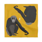 しまのなかまfromIRIOMOTEのAWZチンパンジー正方形 バンダナ