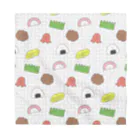 おかだひろみ の へんてこランドSHOPの網にかかったおべんと柄 Bandana