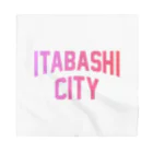 JIMOTOE Wear Local Japanの板橋区 ITABASHI CITY ロゴピンク バンダナ