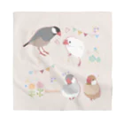 雛乃の文鳥グッズ屋さんの文鳥さん達のハッピータイムオレンジ Bandana