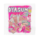 ねこ炭酸のOYASUMIピンク バンダナ