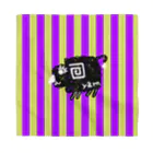 usa100の【黒】紫黄色ストライプ羊 Bandana