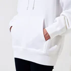 npanpaのんぱんぱ 「ん」ビッグシルエットパーカー　(ロゴ黒2) Big Hoodie :pocket