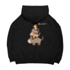 Siderunの館 B2の【バックプリント】画伯チックなブレーメンの音楽隊 Big Hoodie